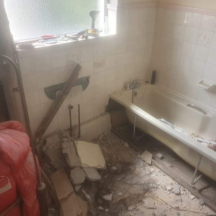 Old bathroom removed